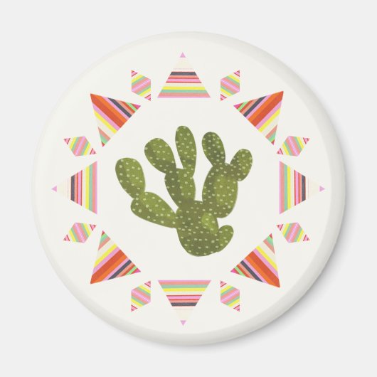 Llamarama Collectie | Cactus Circle Magneet (Voorkant)