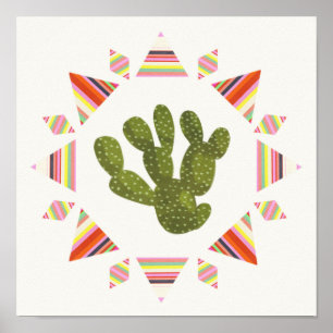 Llamarama Collectie Cactus Circle Poster