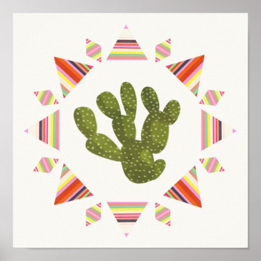 Llamarama Collectie | Cactus Circle Poster (Voorkant)