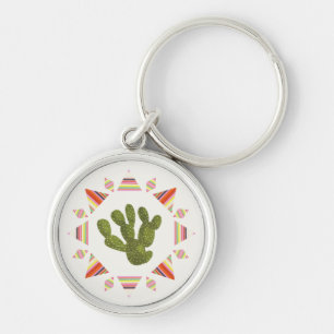 Llamarama Collectie   Cactus Circle Sleutelhanger