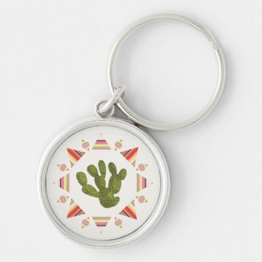 Llamarama Collectie | Cactus Circle Sleutelhanger (Voorkant)