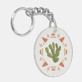 Llamarama Collectie | Cactus Circle Sleutelhanger (Voorkant Links)