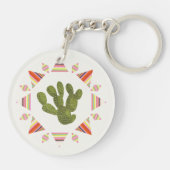 Llamarama Collectie | Cactus Circle Sleutelhanger (Achterkant)