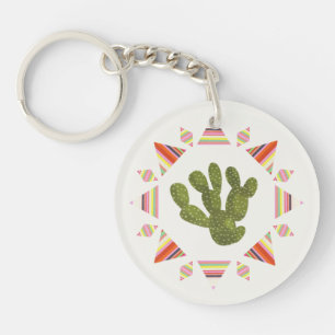 Llamarama Collectie   Cactus Circle Sleutelhanger