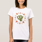 Llamarama Collectie | Cactus Circle T-shirt (Voorkant)