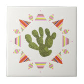 Llamarama Collectie | Cactus Circle Tegeltje (Voorkant)