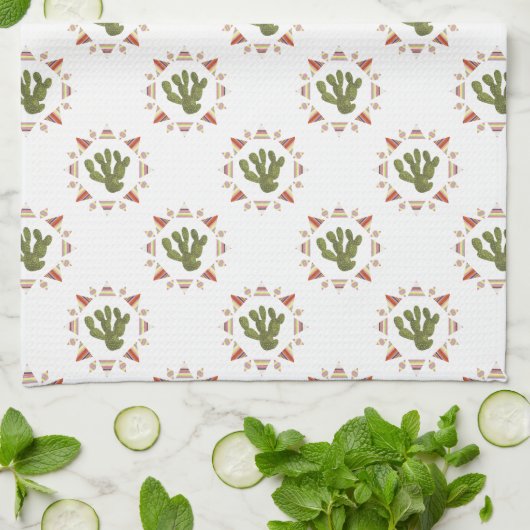 Llamarama Collectie | Cactus Circle Theedoek (Gevouwen)