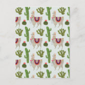 Llamarama Collectie | Cactus & Llama Pattern Briefkaart (Voorkant)