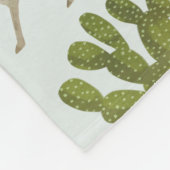 Llamarama Collectie | Cactus & Llama Pattern Fleece Deken (Hoek)