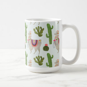 Llamarama Collectie   Cactus & Llama Pattern Koffiemok