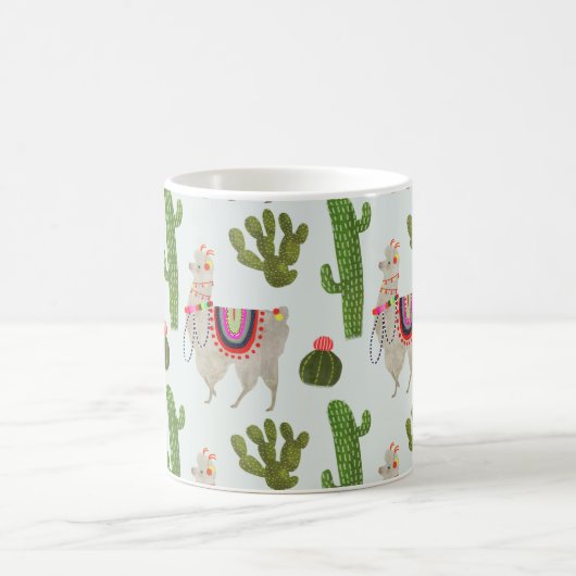 Llamarama Collectie | Cactus & Llama Pattern Koffiemok (Center)