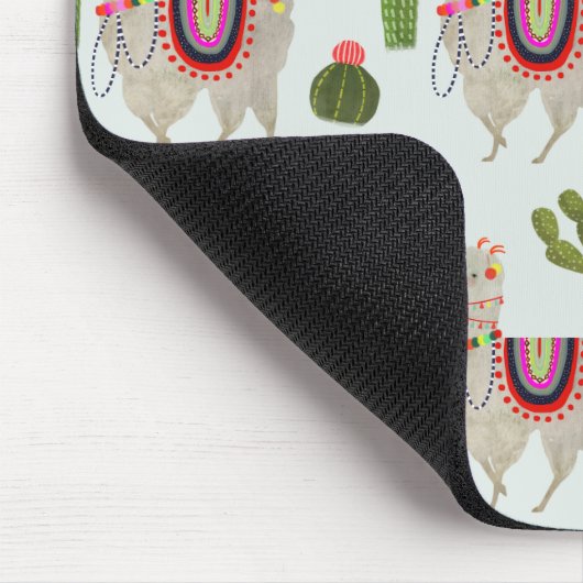 Llamarama Collectie | Cactus & Llama Pattern Muismat (Hoek)