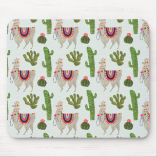 Llamarama Collectie   Cactus & Llama Pattern Muismat