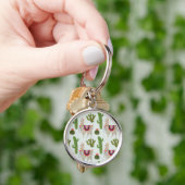 Llamarama Collectie | Cactus & Llama Pattern Sleutelhanger (Hand)