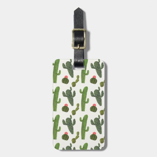 Llamarama Collectie | Cute Cactus Bagagelabel (Voorkant verticaal)