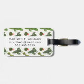 Llamarama Collectie | Cute Cactus Bagagelabel (Achterkant horizontaal)