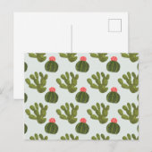 Llamarama Collectie | Cute Cactus Pattern Briefkaart (Voorkant / Achterkant)