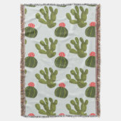 Llamarama Collectie | Cute Cactus Pattern Deken (Voorkant Verticaal)