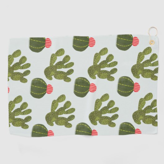 Llamarama Collectie | Cute Cactus Pattern Golfhanddoek (Horizontaal)