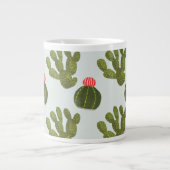 Llamarama Collectie | Cute Cactus Pattern Grote Koffiekop (Voorkant)
