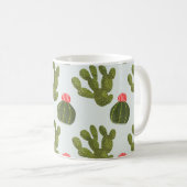 Llamarama Collectie | Cute Cactus Pattern Koffiemok (Voorkant rechts)