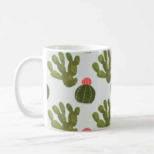 Llamarama Collectie | Cute Cactus Pattern Koffiemok (Links)
