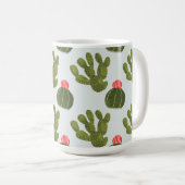 Llamarama Collectie | Cute Cactus Pattern Koffiemok (Voorkant rechts)