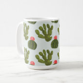 Llamarama Collectie | Cute Cactus Pattern Koffiemok (Voorkant links)