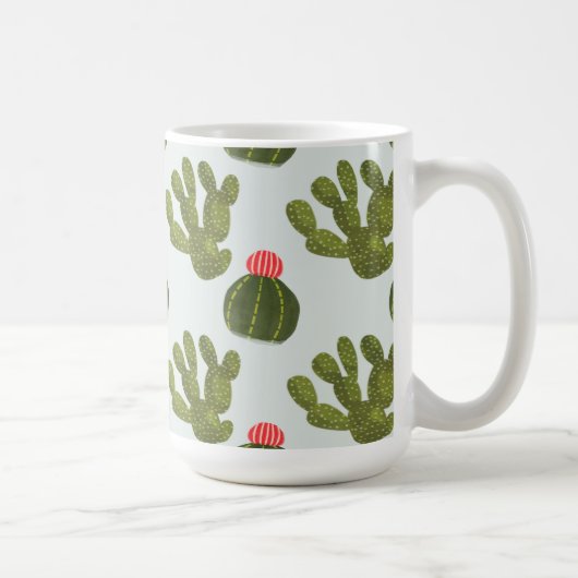 Llamarama Collectie | Cute Cactus Pattern Koffiemok (Rechts)