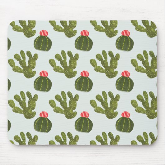 Llamarama Collectie | Cute Cactus Pattern Muismat (Voorkant)