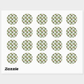 Llamarama Collectie | Cute Cactus Pattern Ronde Sticker (Vel)