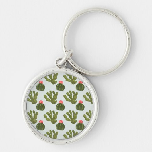 Llamarama Collectie | Cute Cactus Pattern Sleutelhanger (Voorkant)