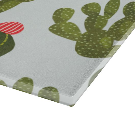 Llamarama Collectie | Cute Cactus Pattern Snijplank (Hoek)