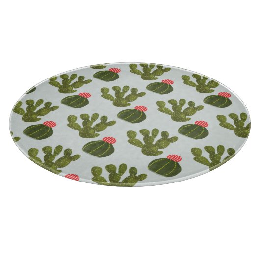 Llamarama Collectie | Cute Cactus Pattern Snijplank (Hoek)