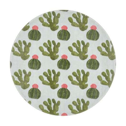 Llamarama Collectie | Cute Cactus Pattern Snijplank (Voorkant)