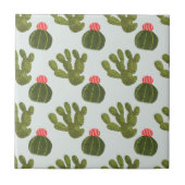 Llamarama Collectie | Cute Cactus Pattern Tegeltje (Voorkant)