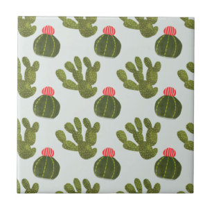 Llamarama Collectie   Cute Cactus Pattern Tegeltje