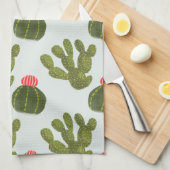 Llamarama Collectie | Cute Cactus Pattern Theedoek (Quarter Fold)