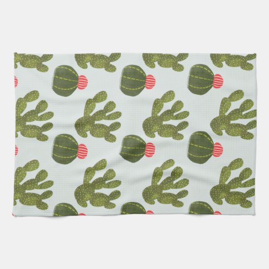 Llamarama Collectie | Cute Cactus Pattern Theedoek (Horizontaal)