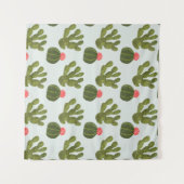 Llamarama Collectie | Cute Cactus Pattern Wandkleed (Voorkant (horizontaal))