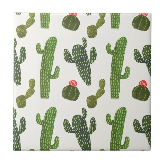 Llamarama Collectie | Cute Cactus Tegeltje (Voorkant)