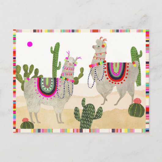 Llamarama Collectie | Cute Lllamas Briefkaart (Voorkant)