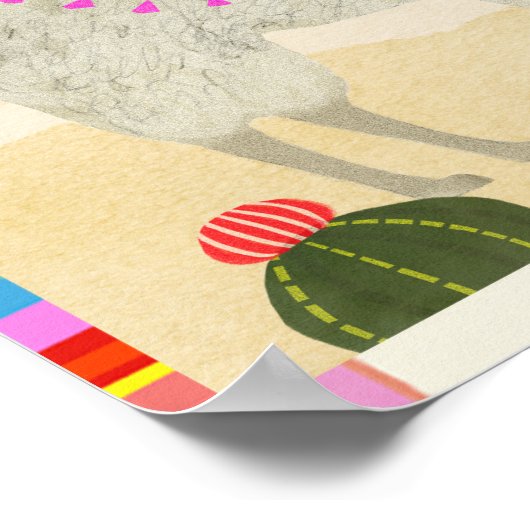 Llamarama Collectie | Cute Lllamas Poster (Hoek)