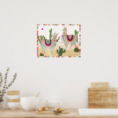 Llamarama Collectie | Cute Lllamas Poster (Keuken)