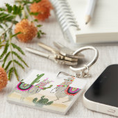 Llamarama Collectie | Cute Lllamas Sleutelhanger (Voorkant Rechts)