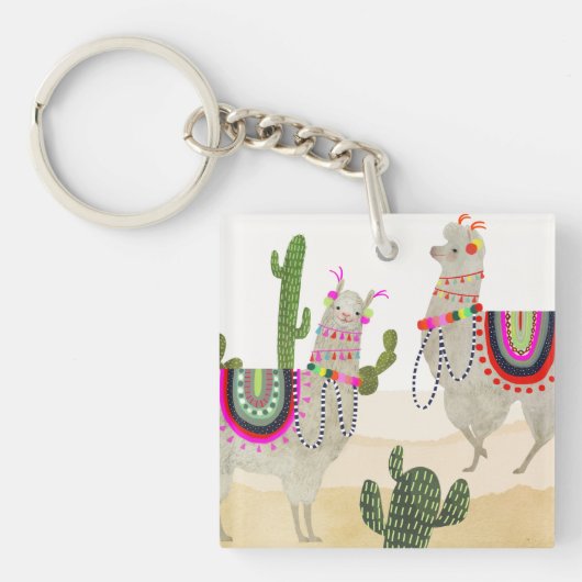 Llamarama Collectie | Cute Lllamas Sleutelhanger (Voorkant)