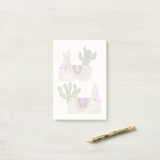 Llamarama Collectie | Glimllama Post-it® Notes (Op bureau)