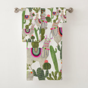 Llamarama Collectie Pattern Bad Handdoek