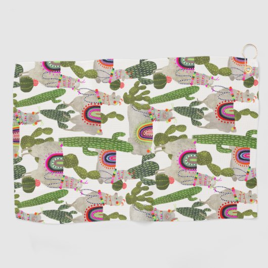 Llamarama Collectie Pattern Golfhanddoek (Horizontaal)