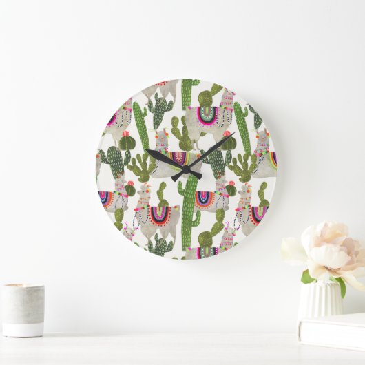 Llamarama Collectie Pattern Grote Klok (Huis)